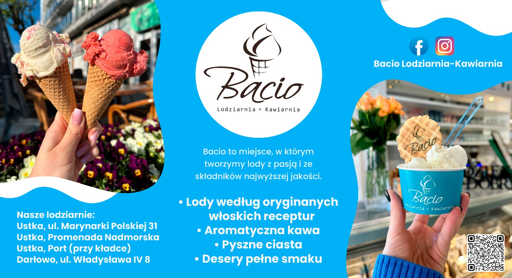 Lodziarnia-kawiarnia Bacio - lody USTKA lody USTKA